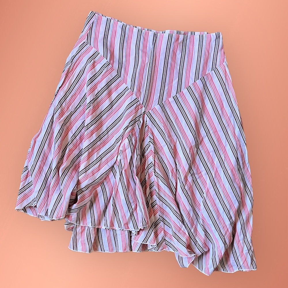 Pink Striped Y2K Skirt